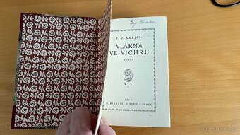 F.V.Krejčí, Vlákna ve vichru, rok vydání 1917, předání Brno - 2
