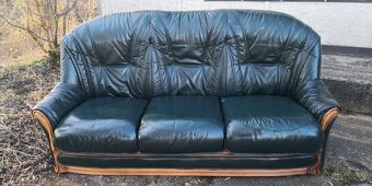 Kožená sedací souprava(trojsedačka) - 2
