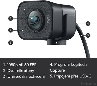 Logitech C980 StreamCam Full HD 60 FPS + plastová krytka - 2