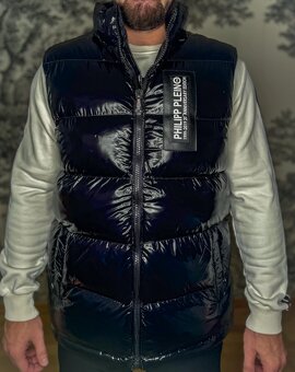 Phillipe Plein vesta fialovo černá vel XL - 2