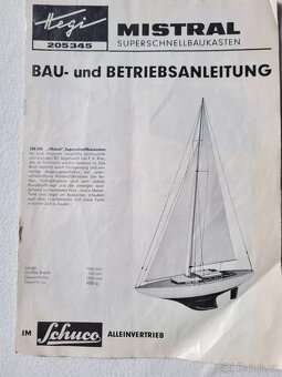 RC plachetnice Schuco „Mistral“ - 2