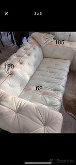 Chesterfield pohovka s taburetem - 2