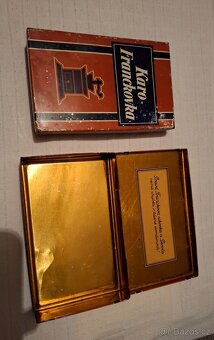 Plechová krabička káro frankovka 2× - 2