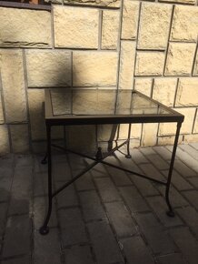 Kovová souprava křeslo + odkládací stolek Lorraine - 2