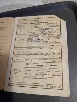 Technický průkaz Škoda Octavia 985 Tudor - 2