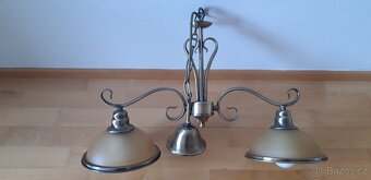 Dvojramenný lustr + 4 nástěnné lampy ve stejném stylu - 2