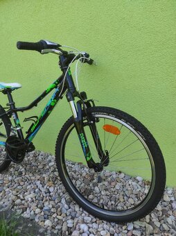 Značkové dětské horské kolo Superior 24 "(černá/zelená) - 2