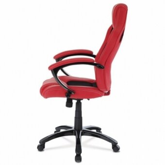 Herní křeslo, kancelářská židle, červená ekokůže, KA-Y157 - 2