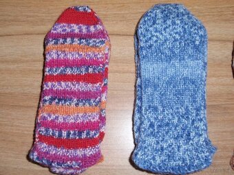 Vlněné ručně pletené ponožky - velikost 38-39 - 2