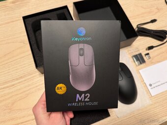 Keychron M2 Wireless Mouse (PixArt 3950, až 8K 30.000) - 2