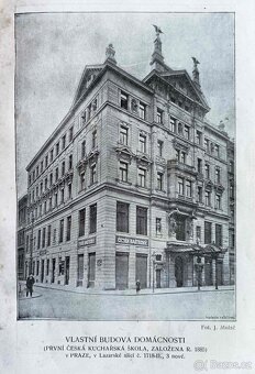 Kuchařská kniha z roku 1914, dobová vazba, zlacený popis - 2