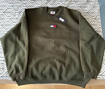 Originální mikina Tommy Jeans – olivově zelená, XXL (US) - 2