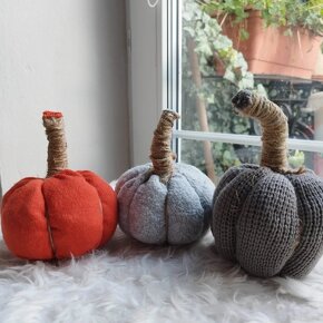 Podzimní výzdoba ruční výroba dýně Halloween (MIX) - 2