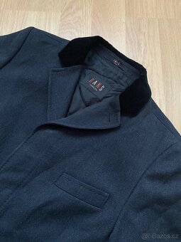 Kabát Daks London Gray Wool Coat Jacket Men - 2
