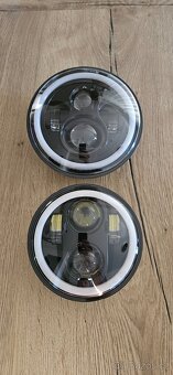 Tatra,v3s,multicar přední LED světla 178mm 7' (angel eyes) - 2