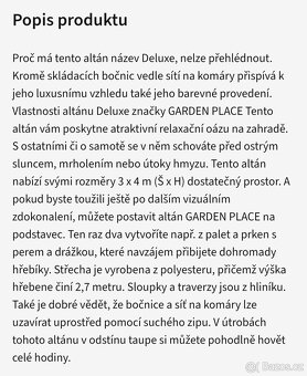 Zahradní Altán hliníková konstrukce 3x4 - 2