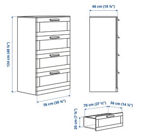 Komoda Ikea BRIMNES bílá - 2