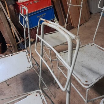 Dysajnové retro židle , kovové 5 ks - 2