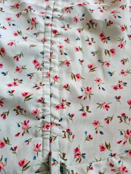 Svetle zelena sukney kytickovana, vel. M - 2