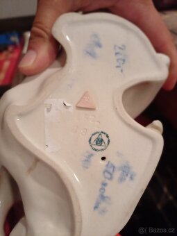 Keramická soška Royal Dux jelen se psem - 2