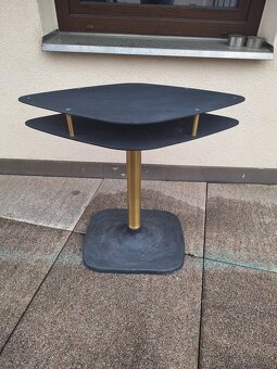 Industriální stolek z mosazi, litiny a železa - 2