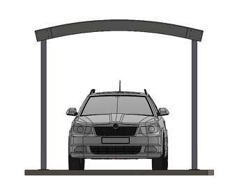 Střecha / přístřešek - ocelové díly - 2