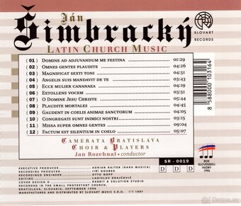 CD Ján Šimbracký – Latin Church Music - 2