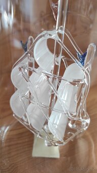 Skleněná karafa s plachetnicí - 2