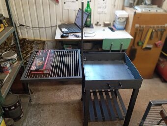 Zahradní přenosné ohniště,gril,4mm plech - 2