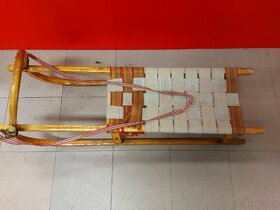 Retro sáňky dřevěné 110cm - 2