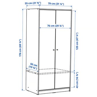 Bílá šatní skříň IKEA - 2