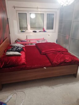 Masivní Buková postel 200x180 - Boční výklop s úl. prostorem - 2