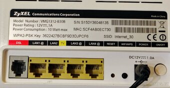Modem Zyxel 1312 VDSL, router, wifi - 2