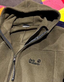 JACK WOLFSKIN PÁNSKÁ ZIMNÍ FLEECE KHAKI MIKINA-BUNDA XL - 2