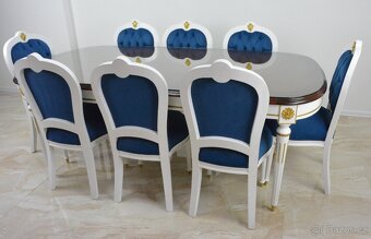 Zámecký jídelní set - 11 částí - zdobený bronzem - 2