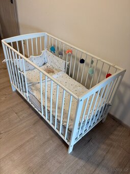 Dětská postýlka Schardt Micky bílá s hvězdičkami - 2