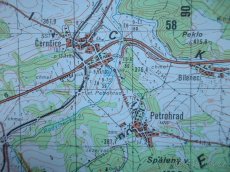 Vojenská profesionální tajná mapa Jesenice ČSLA - 2