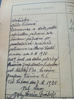 Četnik,policie, služebni knížka. Vzácné, obec libava - 2