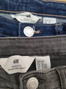 2x dívčí džíny vel. 158, skinny fit, H & M, cena za oboje - 2