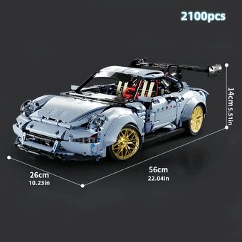Stavebnice: Modré Porsche 911 dílku 2100 - 2