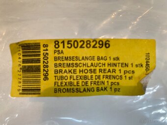 Brzdová hadice PSA zadní na CITROEN typ 815028296 - 2