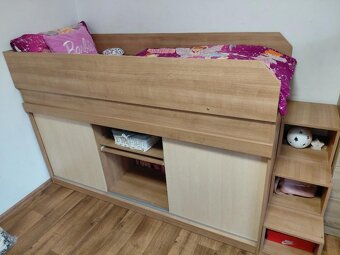 Dětská vyvýšená postel s úložným prostorem - 2
