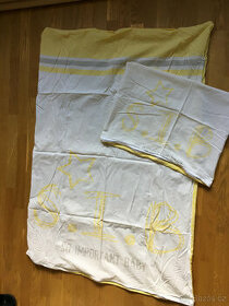 Dětské žluto-bílé povlečení s obláčky - 2