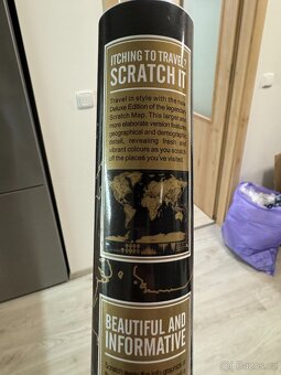 Stírací mapa světa Deluxe – nová - 2