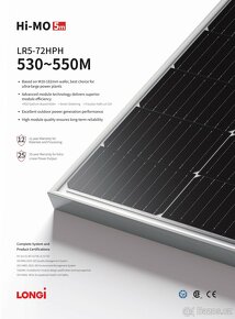 Solární panely Longi 540w černé nové - 2