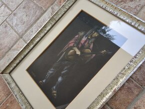OBRAZ - "Bard" - pastel, signováno - 2