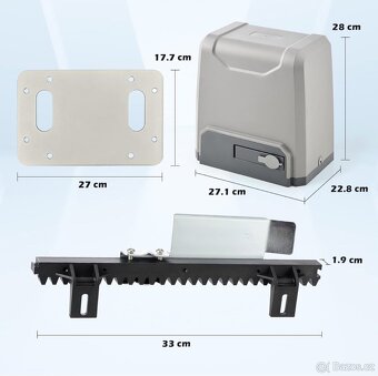 550W motor pro posuvnou bránu 1500 kg - 2