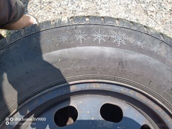 Zimní pneumatiky 175/80 R14 na disku 5x100 Octavia. - 2