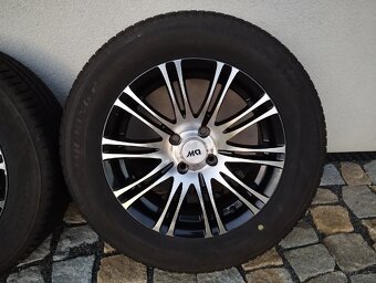 ALU 4x100 r15x6,5j ET 35, 195/65/15 letní - 2