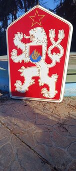 Velká smaltovaná cedule ČSSR lev - 2